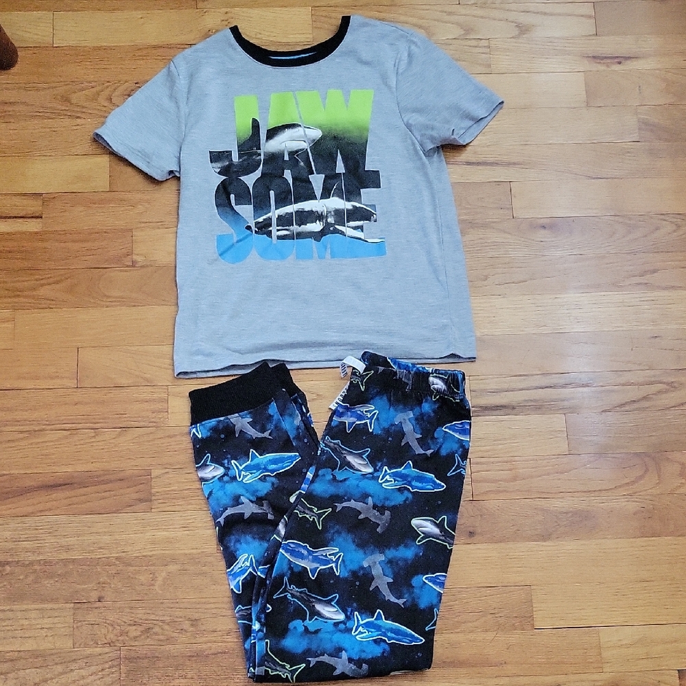 Shark T-Shirt and Pants Pajama Set